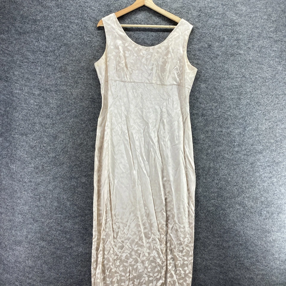 Vestido Molly Malloy Mujer 14 Beige Floral Maxi Largo Cremallera Forrado Sin Mangas Foto 3 de 4