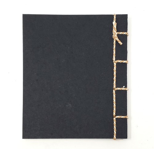 Handmade Notebook - Manfarita Notebook 4.3" x 5.5" 100 pages - Black Butterfly - Picture 2 of 3