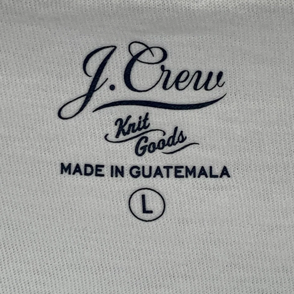 Camiseta manga corta J.Crew Knit Goods blanca logotipo LOVE periwinkle talla L Foto 2 de 4
