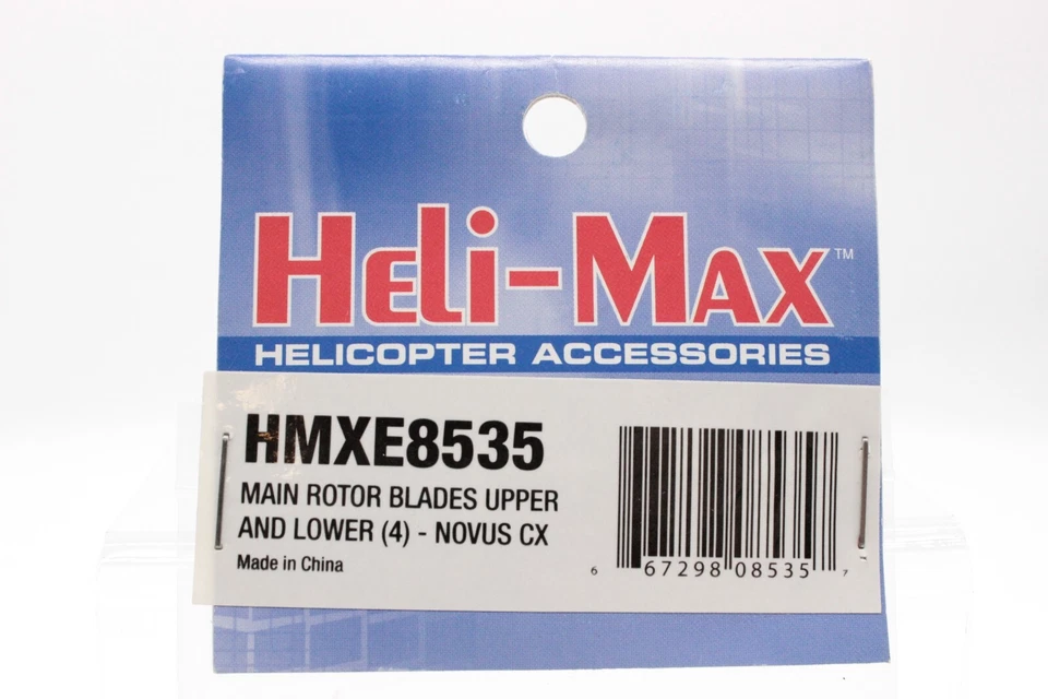 Heli-Max HMXE8535 Main Rotor Blades Upper & Lower 4 Novus CX Helicopter Part - Image 4 of 4