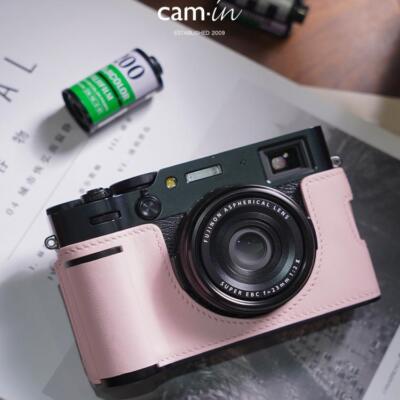 Cam-in Swift Leather Camera Half Case for Fujifilm X100vi Camera with Handle