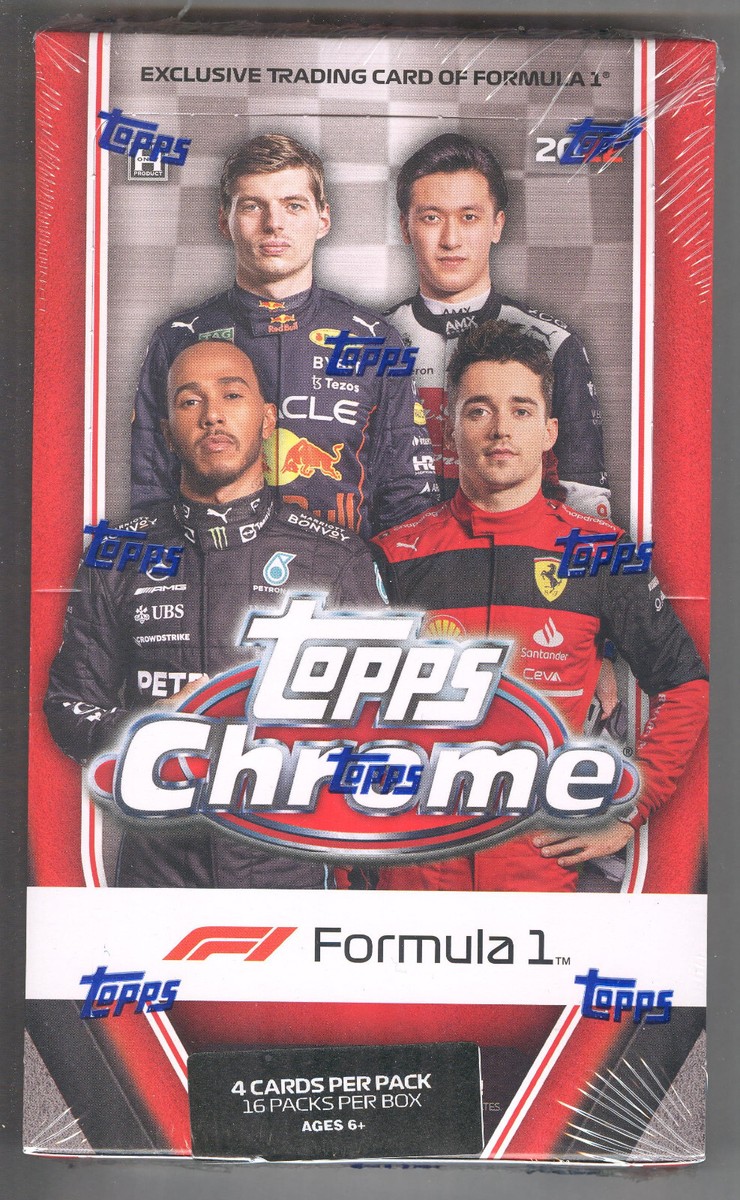 2022 Topps Chrome Formula 1 Sealed Lite Box - 16 Packs, 4 Cards