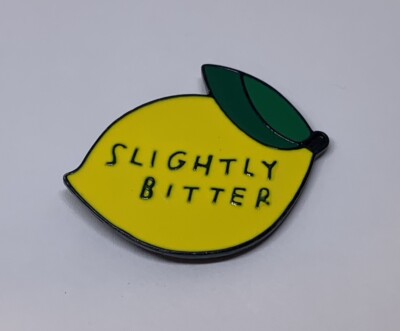 Slightly Bitter Lemon Fruit Humorous Novelty Lapel Pin (P14)