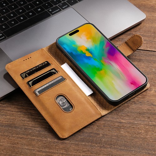 For iPhone 16 15 14 13 12 Pro Max Magnetic Leather Wallet Card Flip Case Cover - Picture 59 of 64