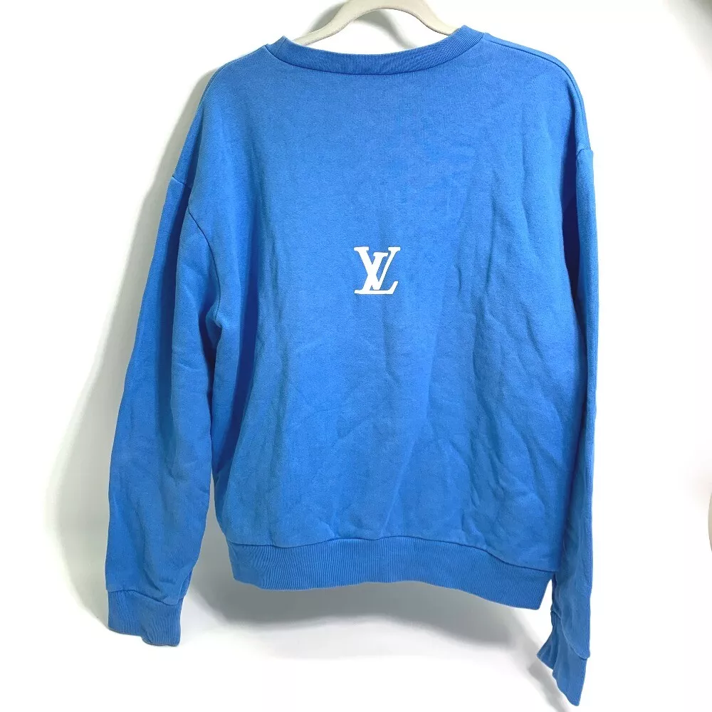 Louis Vuitton printed crew neck pullover royal blue