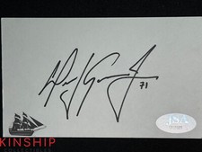 Luiz Garcia Jr. signed 3x5 Index Card JSA COA Brazilian Racing Auto I48