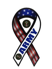 U.S. Army Emblem Ribbon USA 8x4" Inch Magnet Car / Fridge / Other