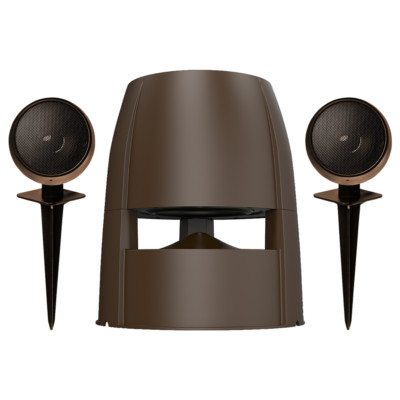 OSD Forza 8'' Outdoor Subwoofer w/ Crossover + LS3 3'' Landscape Speaker Pair Kit