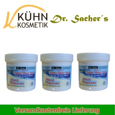 Dr. Sachers Totes Meer Salz Mineral Pflege Creme 3 x 250ml Haut Pflege Creme