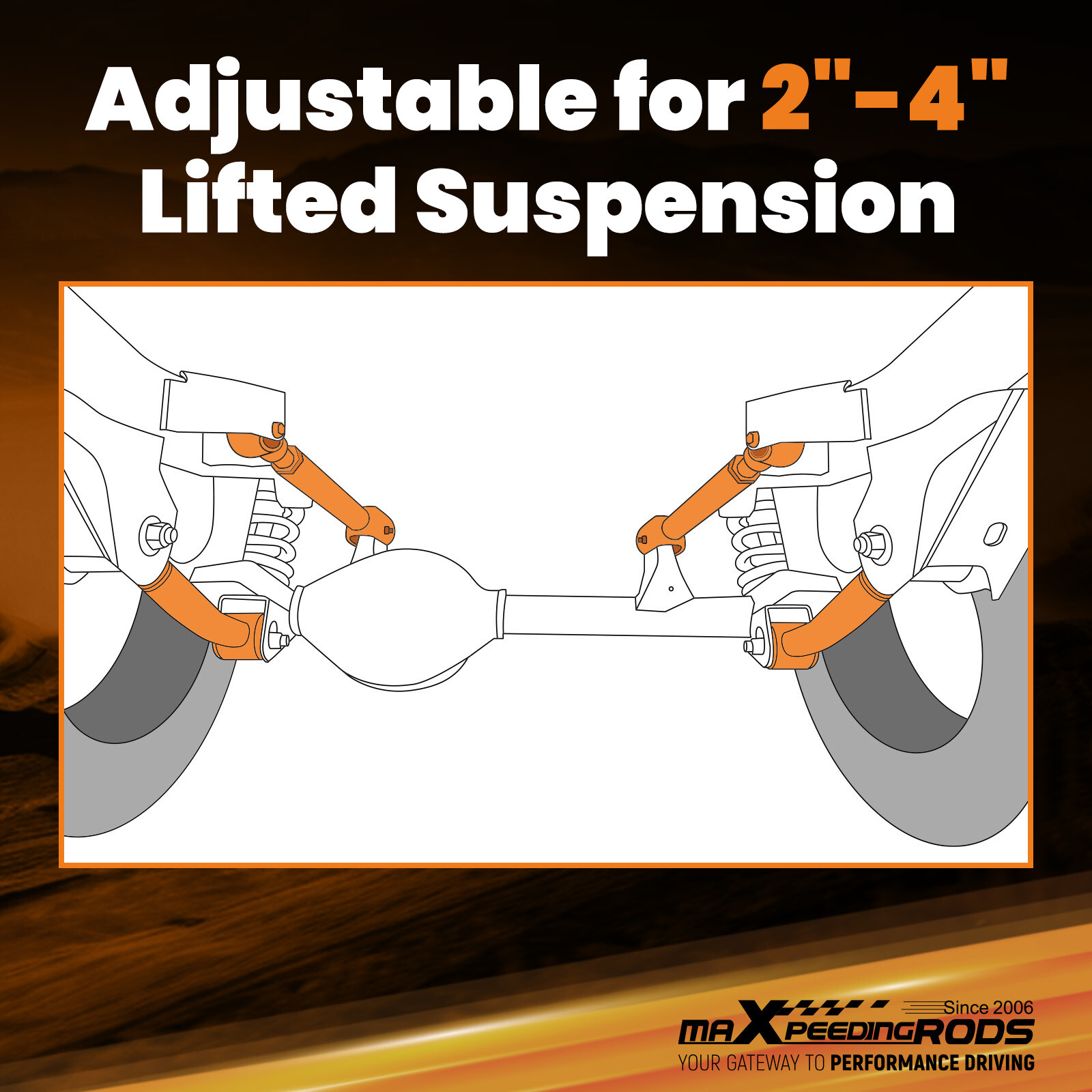 Front Upper & Lower Adjustable Control Arms For Jeep Wrangler JL Gladiator JT