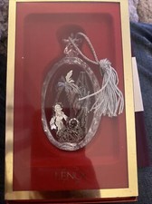 Lenox Christmas Ornament, Celestial Nativity Crystal  4-1/4" Silver Tone Figures