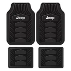 New 4pc JEEP All Weather Pro Heavy Duty Rubber Floor Mats Set Official Licensed
