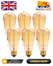 Ledivion Vintage Edison Light Bulb, E27 Screw Bulb Dimmable, 40W Squirrel Cage 