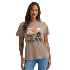 Wrangler Ladies Desert Taupe Heather Graphic T-shirt 112375870 Wrangler Ladies Desert Taupe Heather Graphic T-shirt 112375870