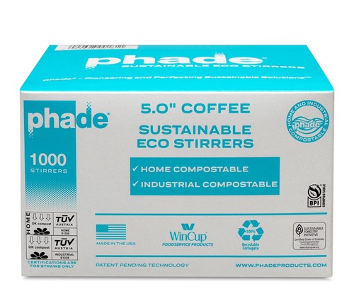 Eco-Friendly Cocktail Straws 1,000 Count - Sustainable Marine Biodegradable C...