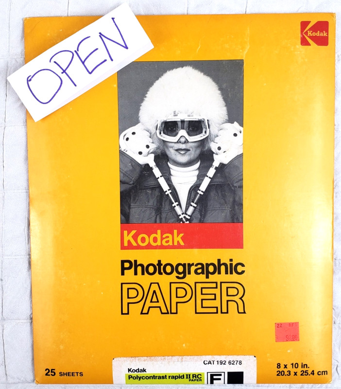 KODAK Polycontrast Rapid II RC F 8x10in Photographic Paper B&W +15 Sheets ~ OPEN