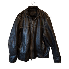 Vintage Golden Bear Sportswear Black Leather Jacket Size XL