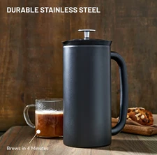 New! ESPRO P7 French Press ULTRA Coffee Maker - 18 Ounces, Stainless Steel Black