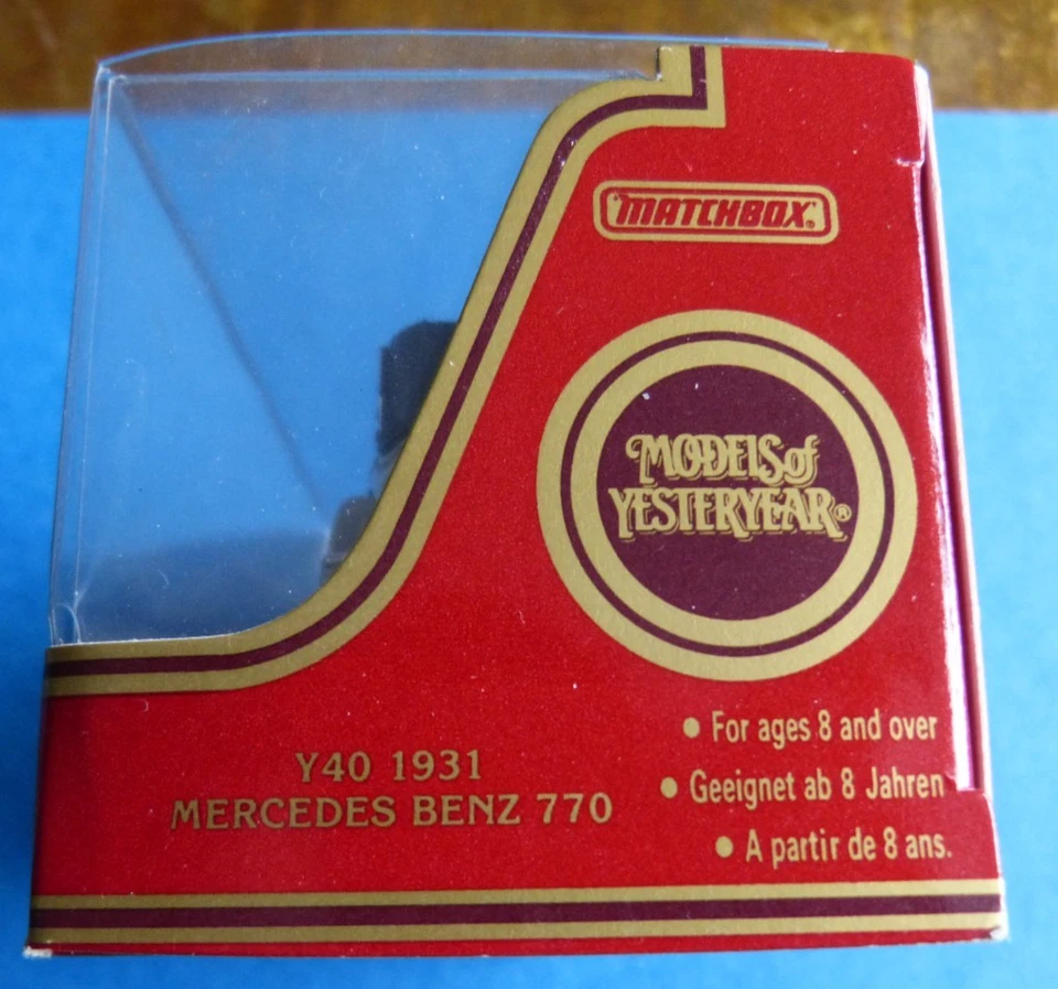 Matchbox Modell Y 40 1931 Mercedes Benz 770 Models of Yesterday 1:48 grau blau - Bild 4 von 4
