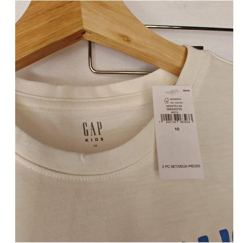 Gap Kids PJ Pajama Set 2-Piece Tank & Short Blue Tie Dye Lazy Days 10 New - Picture 4 of 10