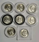 8 x 1951-S Franklin Half Dollars Choice-Gem BU
