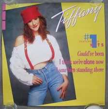 VINTAGE 1988 TIFFANY 2-SIDED STORE PROMO POSTER 24 X 24" EXCELLENT -  NEVER USED