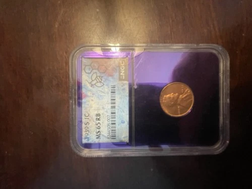 1939-S  1C LINCOLN WHEAT CENT "SAN FRANCISCO MINT" NGC MS65 RB (PURPLE CORE)