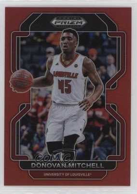 2022-23 Panini Prizm Draft Picks Red Prizm 86/299 Donovan Mitchell #15 1d0h