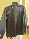 Adidas Climaproof Packable Rain Jacket Black White Medium Wind Breaker