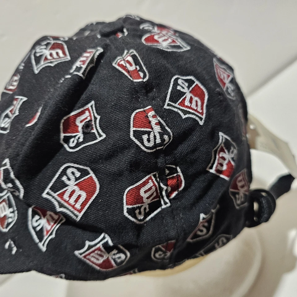 Novo com etiquetas - Chapéu boné de golfe vintage Wilson Staff All Over logotipo preto feito nos EUA - Imagem 4 de 4