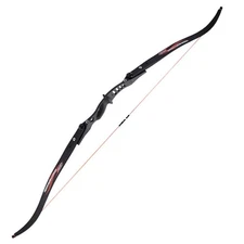 NIKA ARCHERY 60" Recurve Bow ILF Limbs 20lbs Beginner Hunting Shooting Black