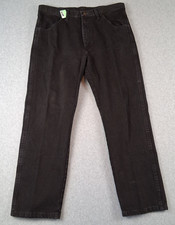 Rustler Jeans Mens 36x29 Black Regular Fit St...