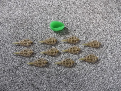 Set 10 x Inline 20g Flat Method Feeder und Form...Angeln Lake River Match