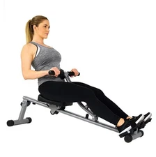 Sunny Health & Fitness SF-RW1205 Digital Monitor Rowing Machine - Silver