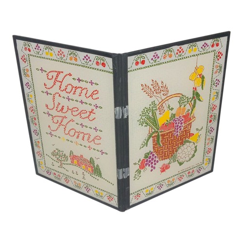 Vtg 1978 Yorkraft Inc. Stained Glass Quote 'Home Sweet Home' Table Window Decor - Picture 10 of 10