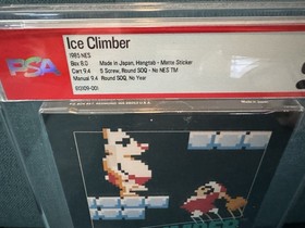 NES Ice Climber First Print Matte Sticker Nintendo NES PSA 8.5 CIB Black Box
