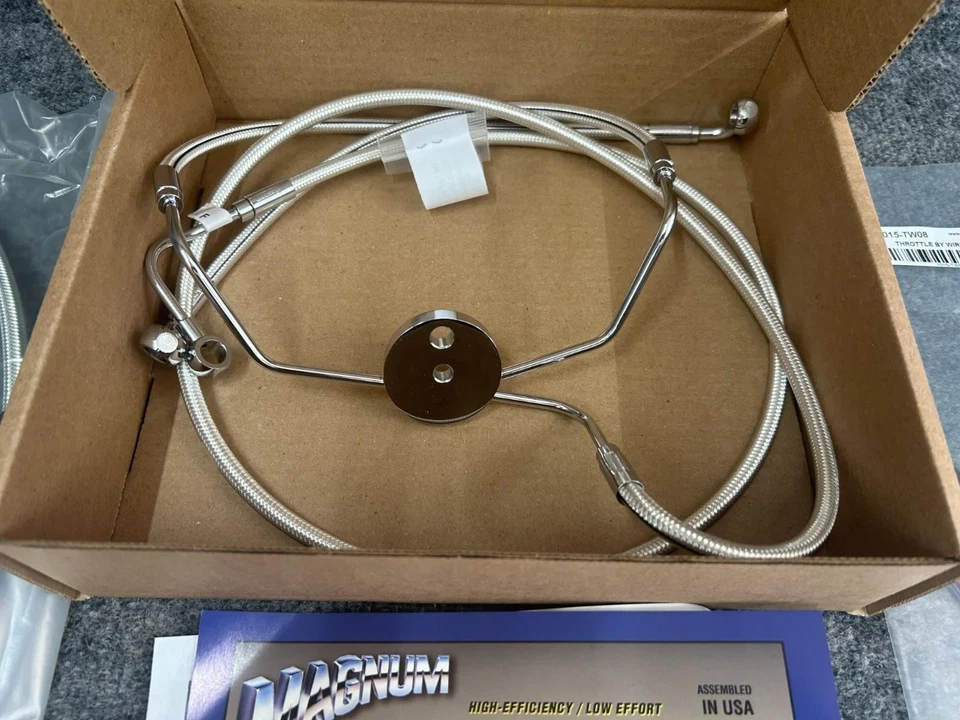 Kit de cables de manillar Harley 08-13 Touring Magnum Sterling Chromite II ABS 12"-14" Foto 4 de 4