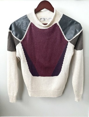 Jersey knit color block vintage Mark Darcy sweater Size S