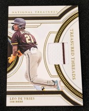 2024 Panini National Treasures Leo De Vries /99 Treasured Threads Padres