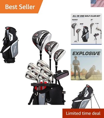 M5 Men's Golf Set   460cc Driver, Fairway Wood, Hybrid, 5-PW Irons, Putter & ...