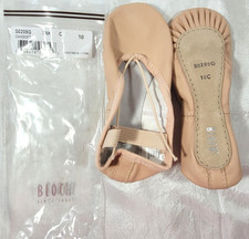 Bloch Dansoft Kids Girls Pink Full Sole Leather Ballet Flats - Size 10C