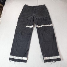 Marithe Francois Girbaud Cargo Pants Mens 38 Black Reflective Streetwear M FG