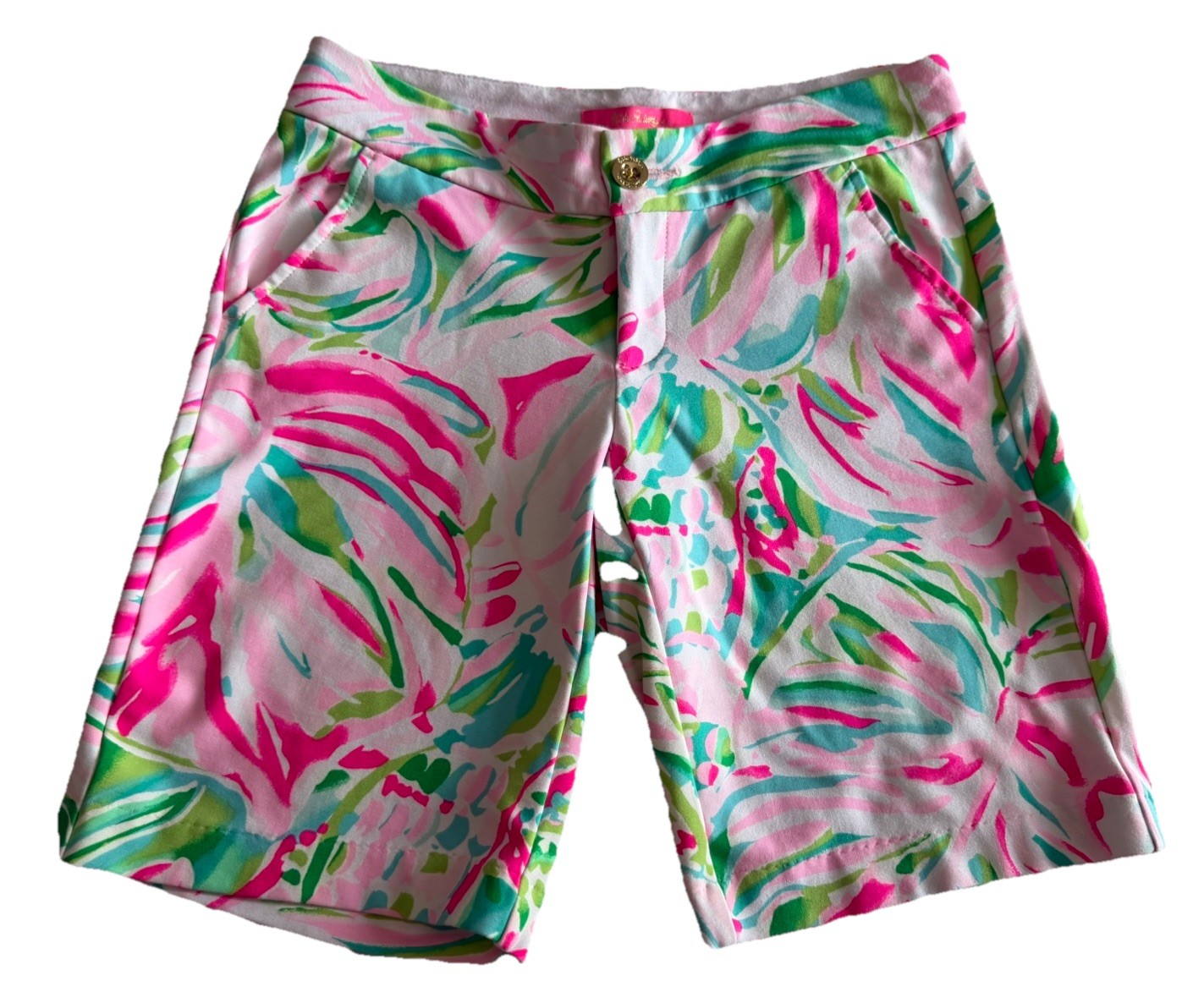 🩵🩷💚Lilly Pulitzer Chipper Shorts-Hot Pink, Lime, Turquoise-Size 4💚🩷🩵