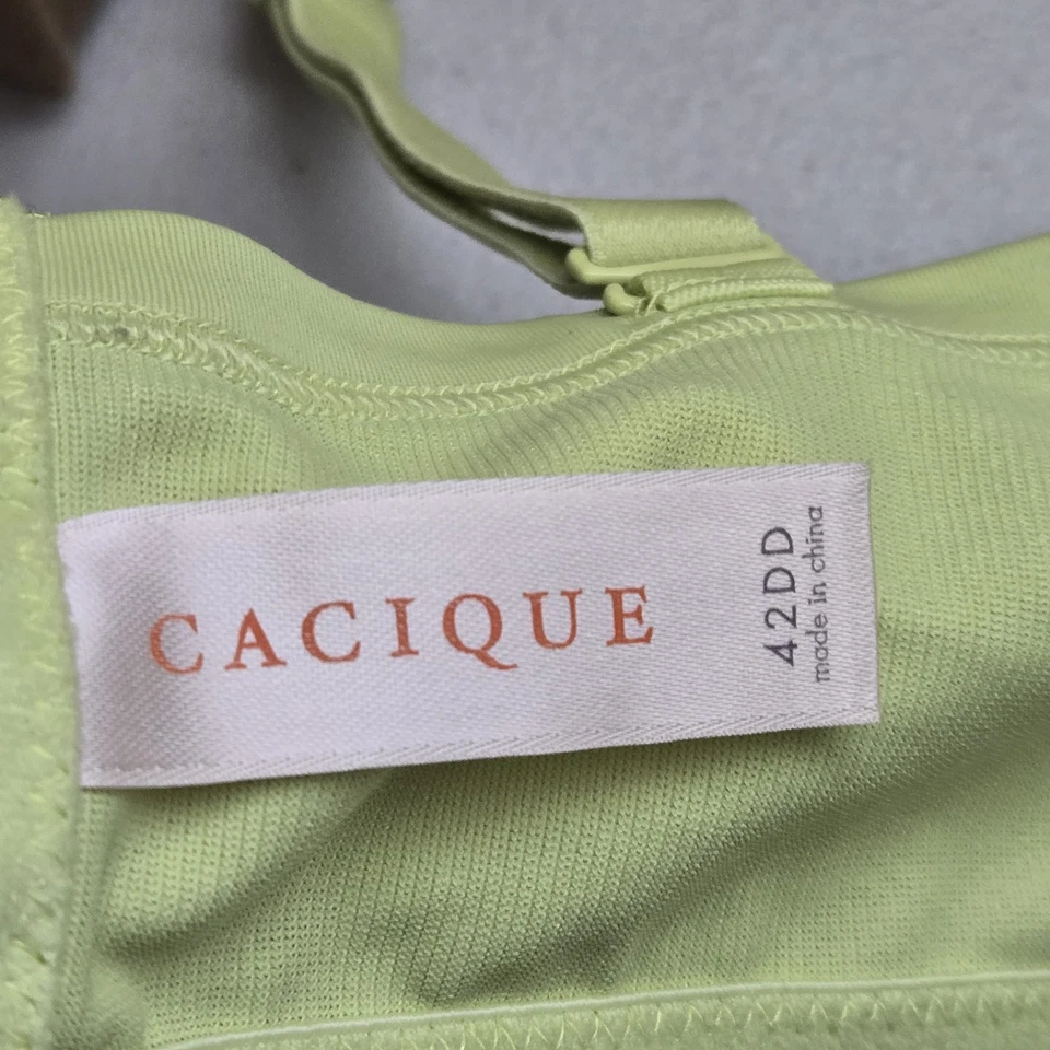 Sujetador Cacique para mujer 42DD camiseta verde con aros correa ajustable Foto 4 de 4