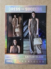 2025 Panini Chronicled Caitlin Clark WNBA #61 Silver Holo Foil Dress For Success