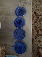 Set Of 4 Blue & White Tile Coasters By Anthro...