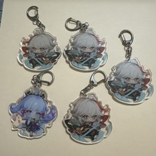 Lot Of 5 Anime Genshin Impact Acrylic Keychains