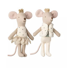 Maileg Royal twin mice, Little sister and brother in matchbox