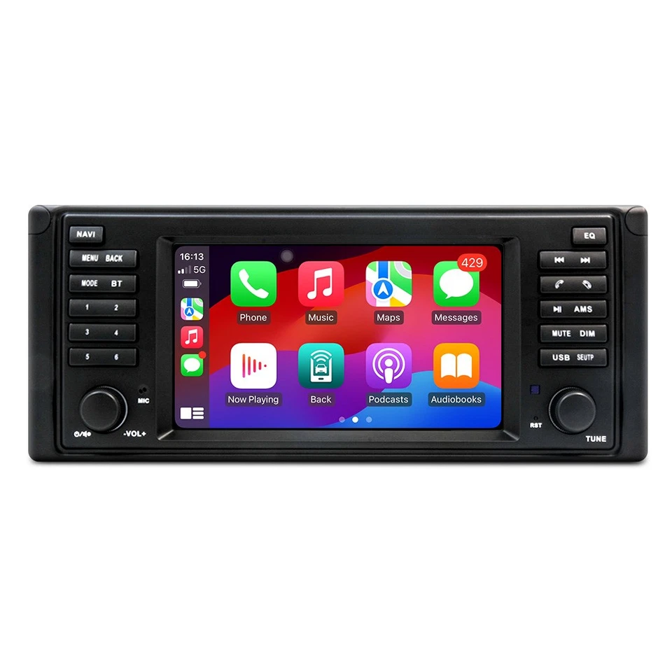 4+64GB Für BMW 5er M5 E39 X5 E53 Android 14 Autoradio 7" GPS Navi CarPlay DSP FM - Bild 3 von 4