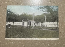 1911 Entrance Riverview Park Postcard South Williamson Kentucky Williamson WV